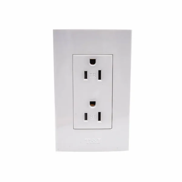 Contacto (tomacorriente) TYJ doble, 15 A, 125 V