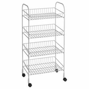 Organizador carreta con rodos de 4 repisas Closetmaid 16 pulgadas