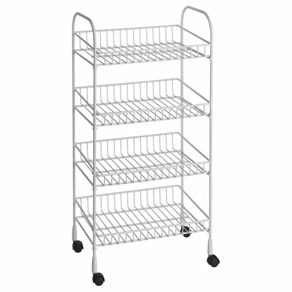 Organizador carreta con rodos de 4 repisas Closetmaid 16 pulgadas