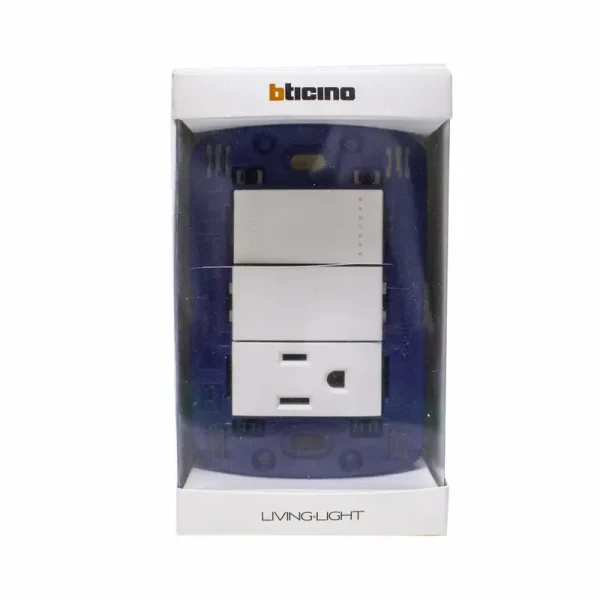 Tomacorriente/Interruptor Bticino Blanco