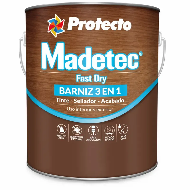 Barniz Protecto Madetec Fast Dry 3 en 1 base agua